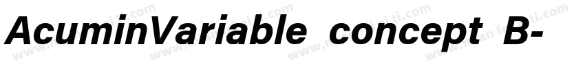 AcuminVariable concept B字体转换